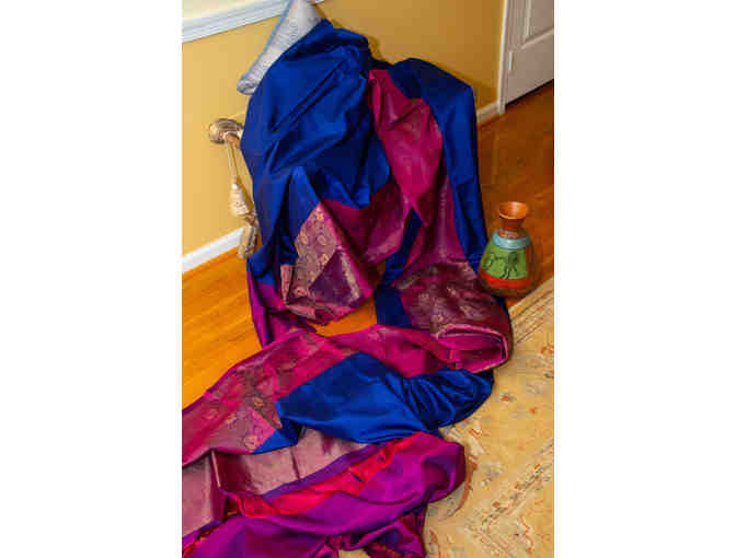 Royal Blue in Pure Soft Silk Saree