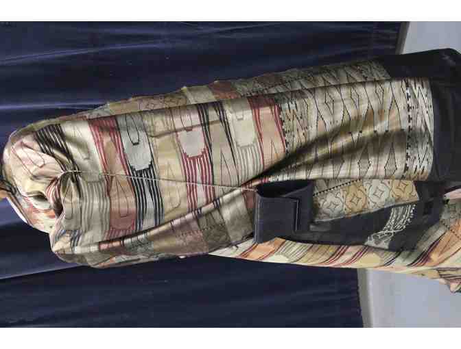 Black/Rust/Gold Benaras Silk Saree