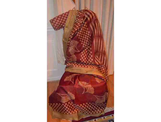 Kota Silk in Garnet Saree