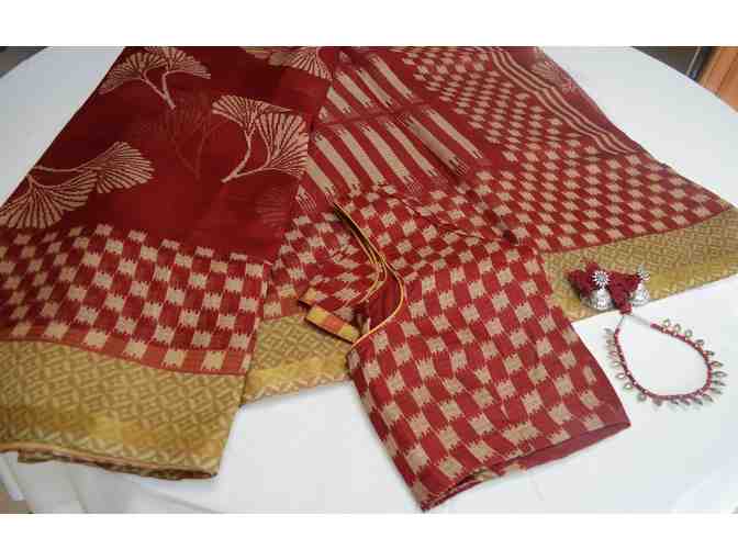 Kota Silk in Garnet Saree