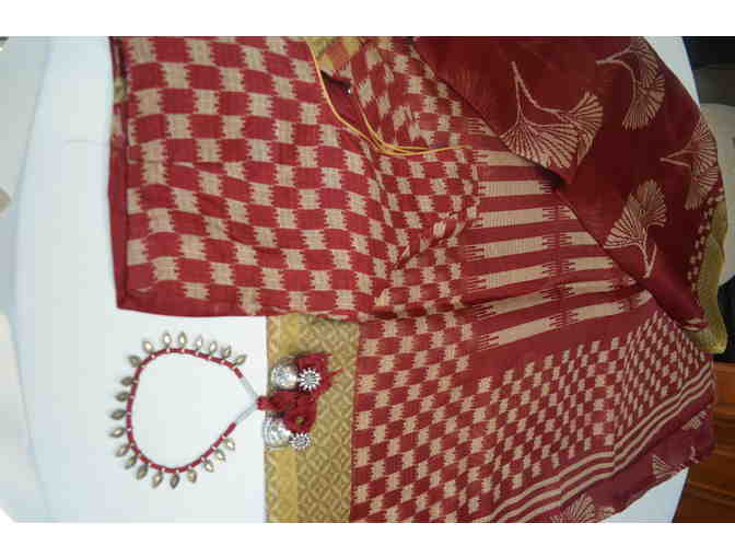 Kota Silk in Garnet Saree