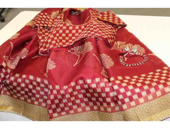 Kota Silk in Garnet Saree