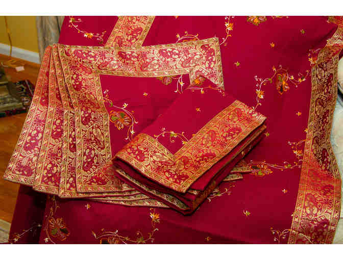 Bed set - Red Raw Silk