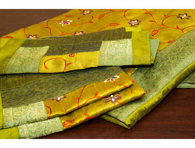 Bed set - Green Raw Silk