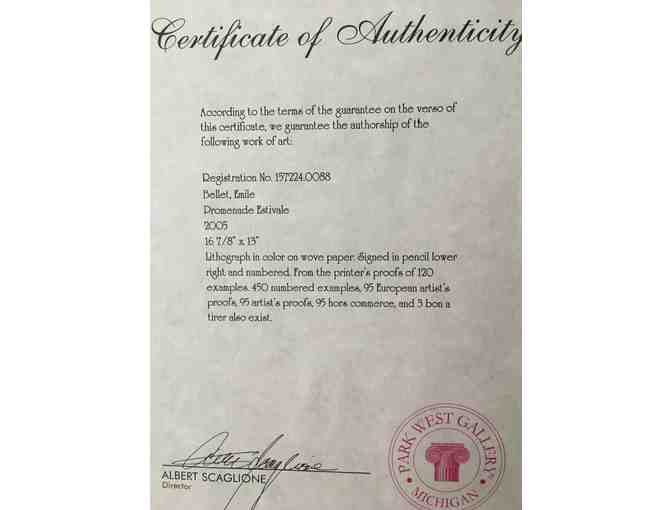 Promenade Estivale Lithograph by Emile Bellet