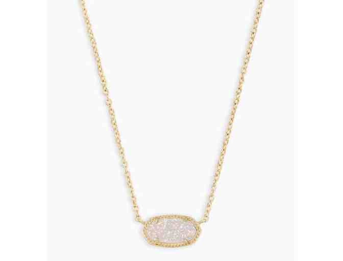 KENDRA SCOTT - Elisa Gold Pendant Necklace In Iridescent Drusy