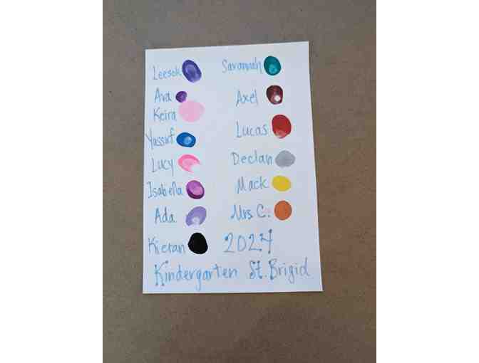 Thumb Print Bird Painting by Mrs. Culpovich's Kindergarten Students