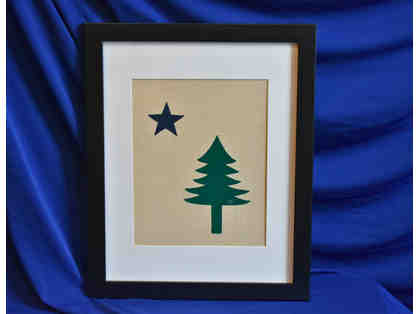 Maine Flag Framed