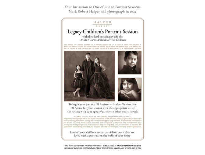 Legacy Childrens Portrait Session w/ Gift Canvas