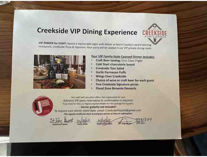 Creekside VIP Dinner