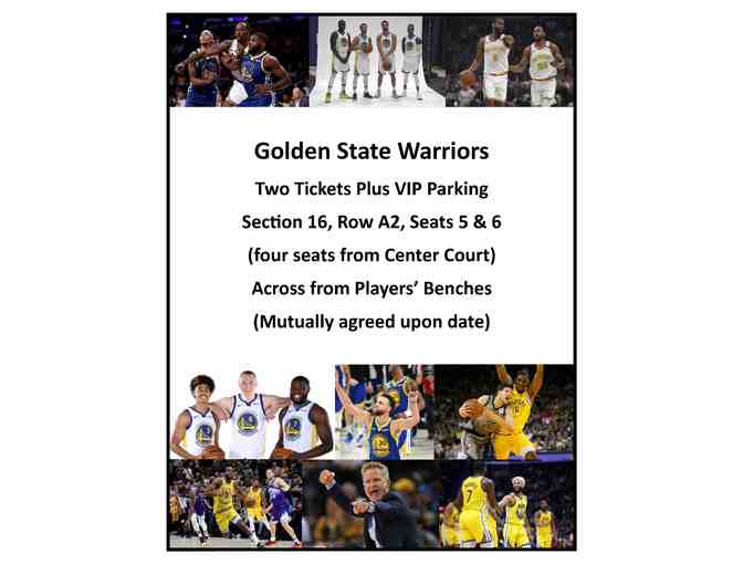 Golden State Warriors - Two Courtside Chase Club Tickets & VIP Parking