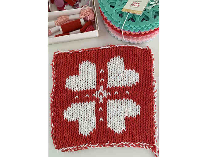 Valentines! Handcrafted Cards - Handmade Hot Mitt - Felt Crafting Kits