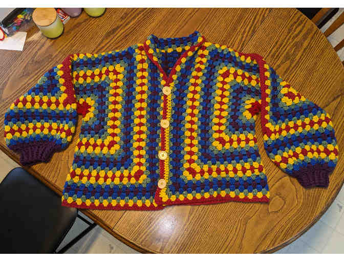 Handmade Colorful Cardigan by Stone Bridge School's Miss Kendall
