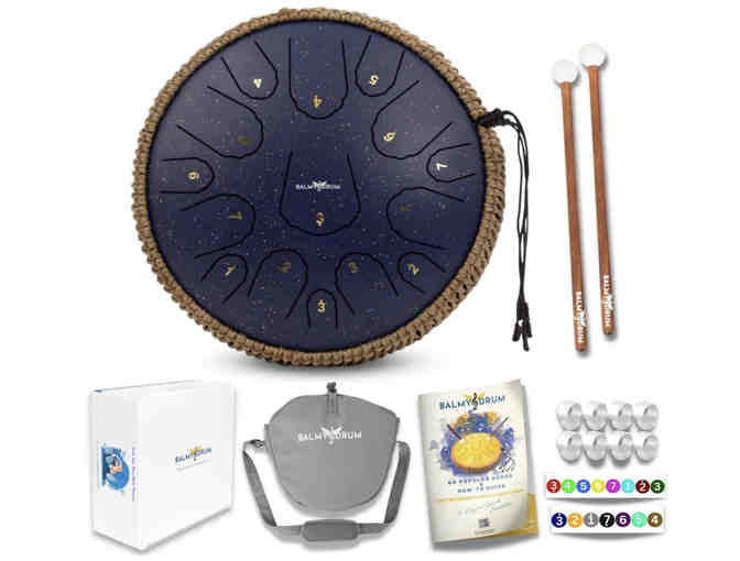 Balmy Drum -- 14' Steel Drum with Songbook + Travel Bag