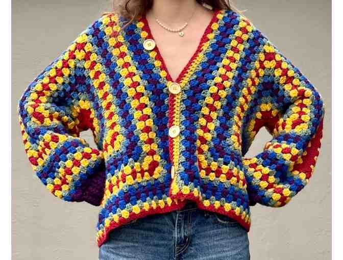 Handmade Colorful Cardigan by Stone Bridge School's Miss Kendall