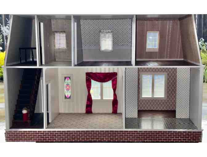 Hand-Crafted Antique Wooden Dollhouse