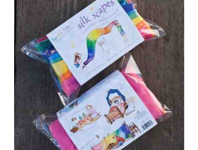 Sarah's Silks Giant  Rainbow Playsilks and Clips