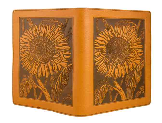 OBERON LEATHER COMPOSITION NOTEBOOK COVER - SUNFLOWER