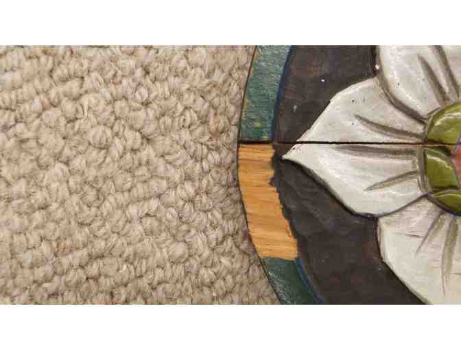 Hand Carved and Painted Wooden Frame