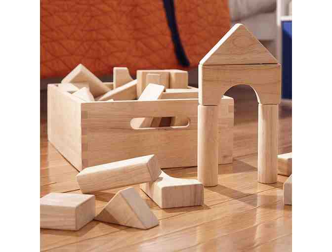 Natural Wood Block Set - 60 pieces in gently used, excellent condition