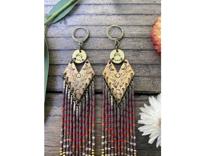 Earrings 'Gayla' Hand Stamped - handwoven by Dancing Willow Design