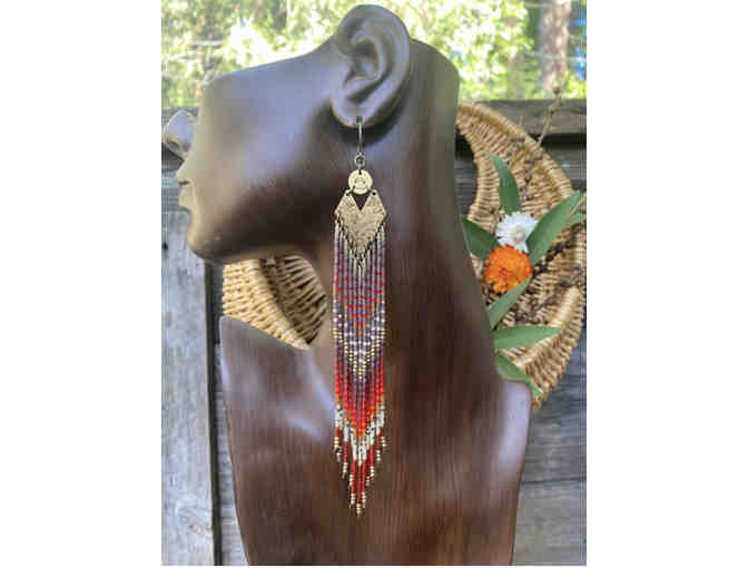 Earrings 'Gayla' Hand Stamped - handwoven by Dancing Willow Design