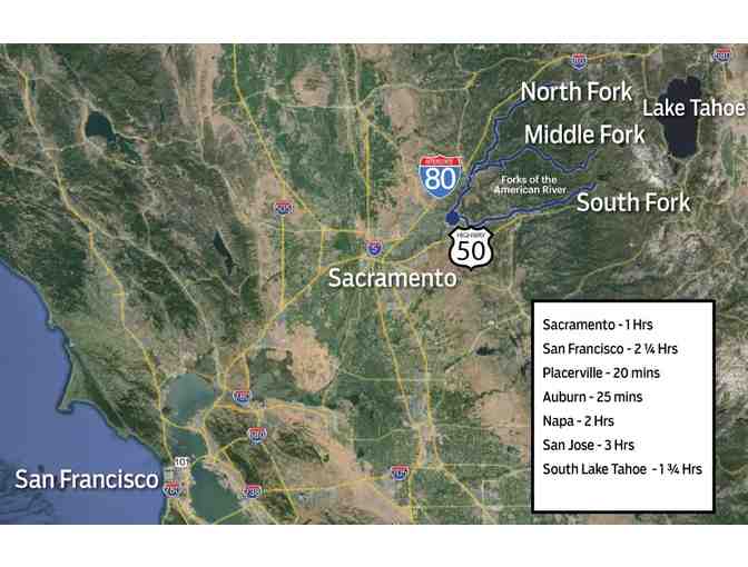 1/2 Day Rafting on the South Fork of the American River for Six People