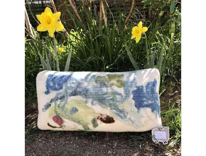 Beautifully Felted Wool Pillow