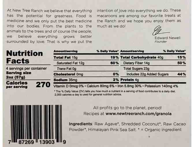 3 bags of New Tree Ranch Chocolate Macaroons