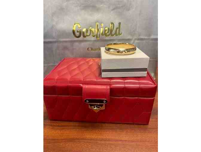 Marathon 14K Gold Filled Bangle Bracelet and Wolf Jewelry Box