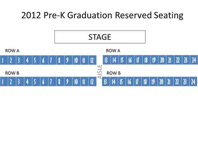 4 Reserved seats in a row! ECEC Pre K Graduation 2019
