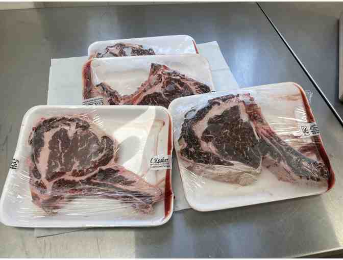 2 - 1 lb rib steak with bone in