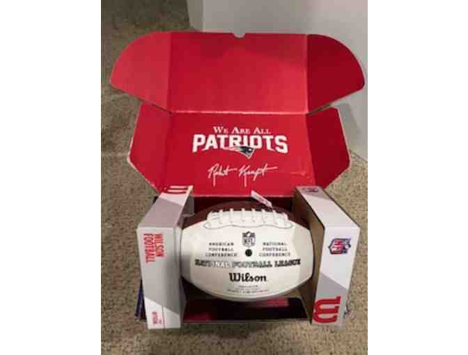 Patriots Football Autographed by Center David Andrews