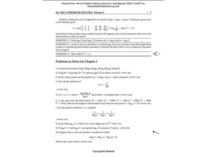 Art of Problem Solving - Vol. 1 & 2 and Competition Math for Middle School