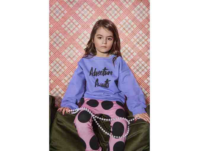 Gardner and the Gang - Balloon Sleeve Sweat Shirt 'Adventure Awaits' (Size 4-6)