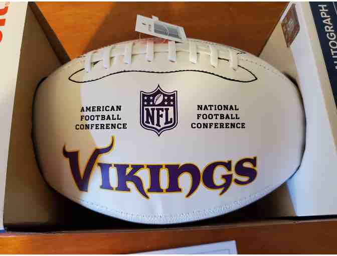 Vikings football autographed by Garrett Bradbury