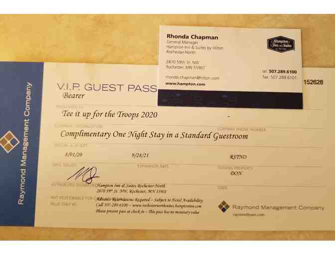 Hampton Inn Rochester North- 1 night stay