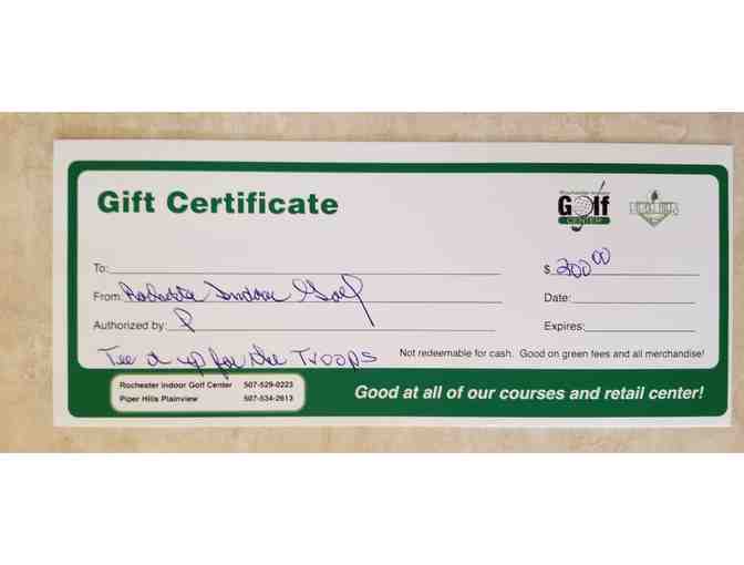 Rochester Indoor Golf Center - $200 Gift Certificate