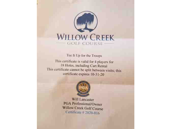 Willow Creek Golf Course - 18 Holes + Cart for 4