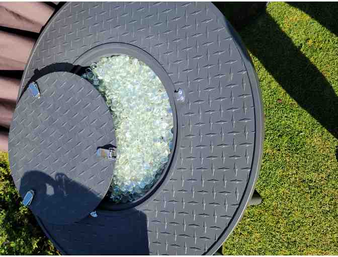 Portable gas fire table