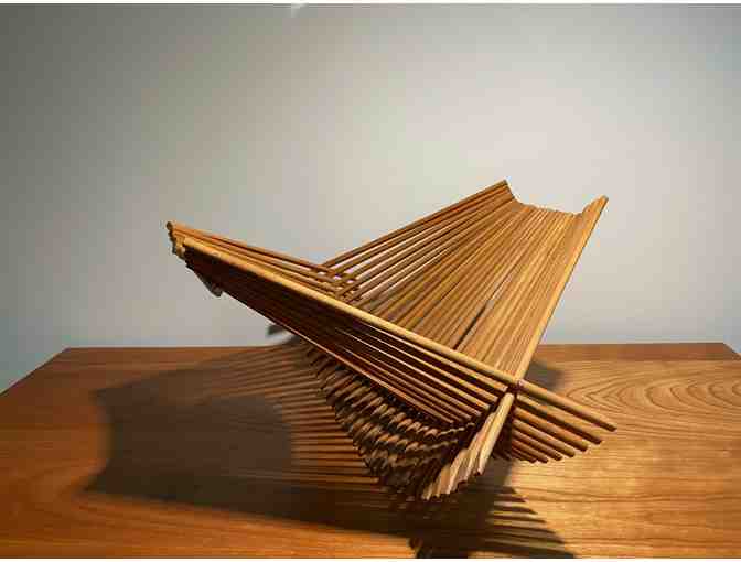 Folding Bamboo Basket Made from Recycled Chopsticks