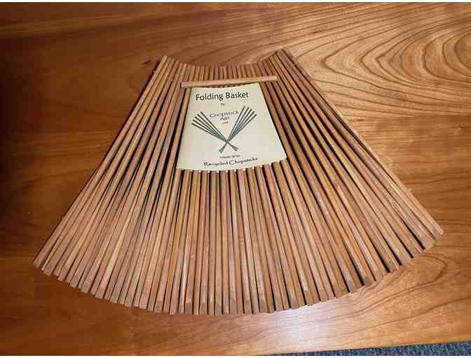 Folding Bamboo Basket Made from Recycled Chopsticks