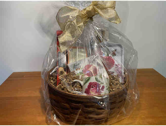 Longaberger Basket filled with Tea Time Items