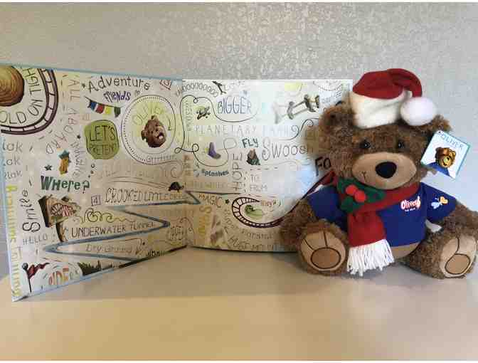 Oliver & Hope's Amusing Adventure - Hardcover with Holiday Edition Oliver the Bear Plush