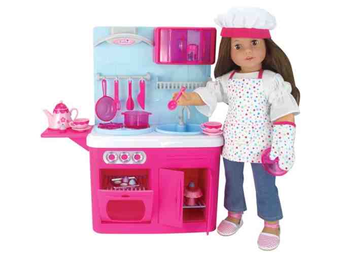 Sophia's - Kitchen Play Set, Baking Accessories AND Dessert Display Set for 18 inch dolls