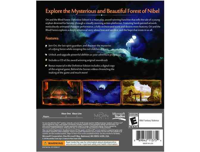 Xbox One - Ori and the Blind Forest: Definitive Edition (rated E for everyone)