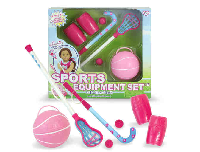 Sophia's - Sports Equipment Set, Soccer Outfit, Ball, AND Sequin Sneakers for 18' Dolls