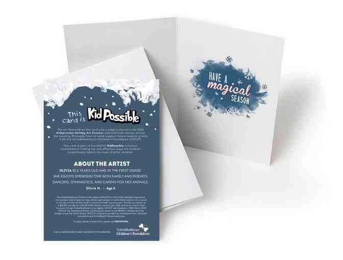 Holiday Card - Snowman Wonderland - Olivia - 5x7 - 12 Pack