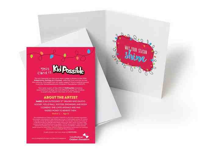 Holiday Card - Enlightened Snowman- By Gabie - 5x7 - 12 Pack