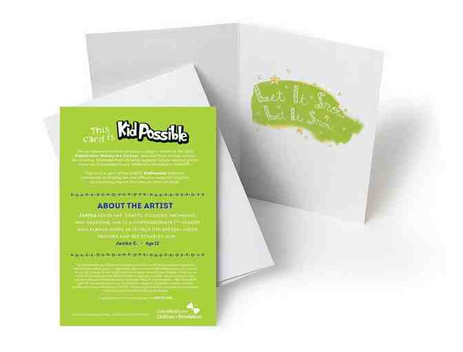 Holiday Card - Let it Snow - By Jankia - 5x7 - 12 Pack